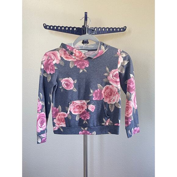Girls BOHO Floral Hoodie Small 6-7 - Picture 2 of 4